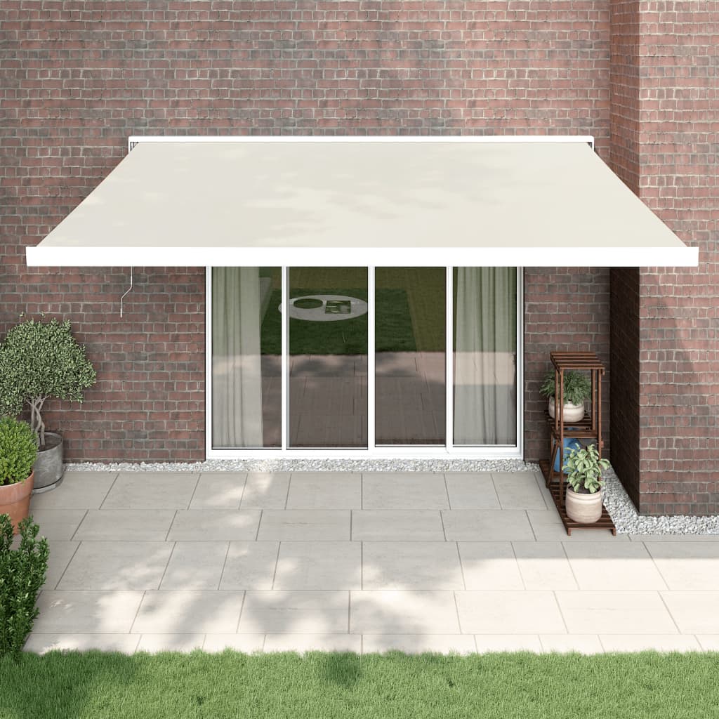 Tenda retrattile Crema con Struttura Bianca 4 × 3 m