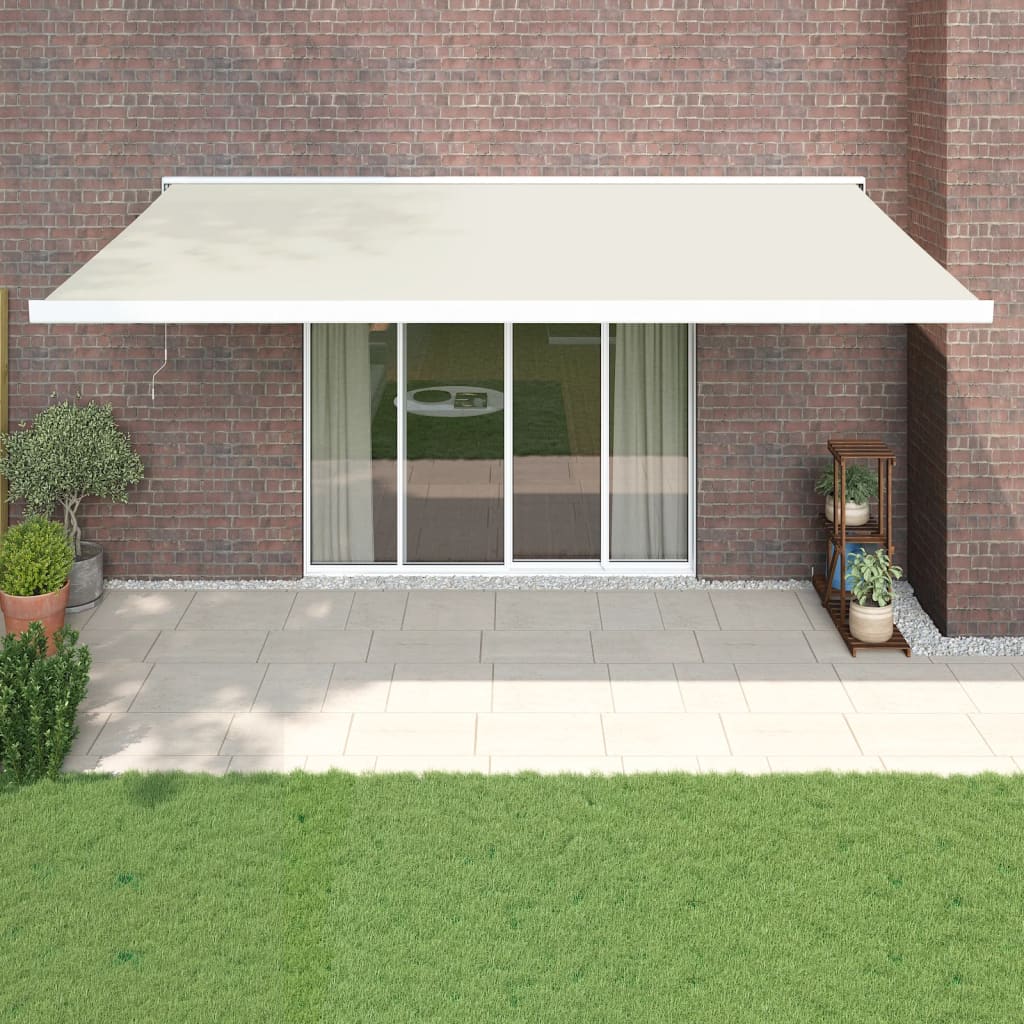 Tenda retrattile Crema con Struttura Bianca 5 x 3 m
