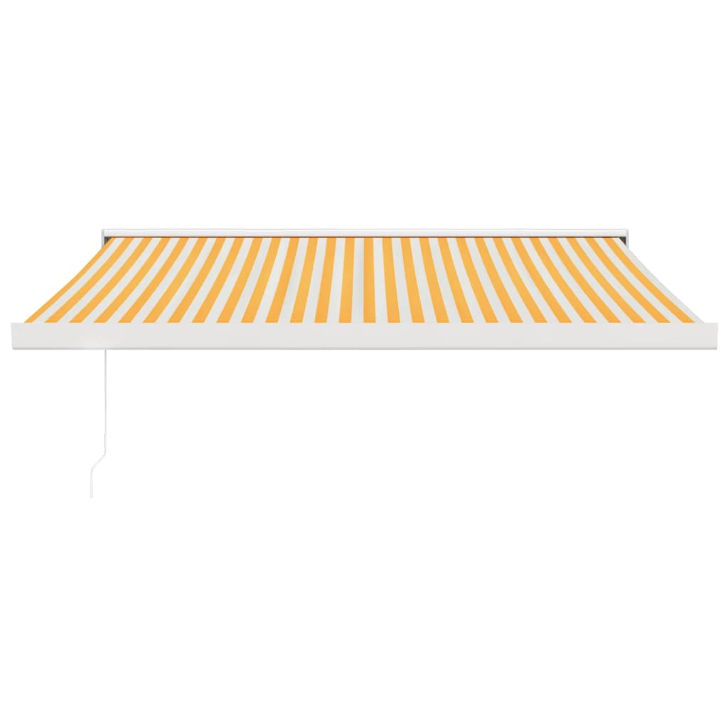 Tenda Retrattile Gialla e Bianca 3x2,5 m in Tessuto e Alluminio