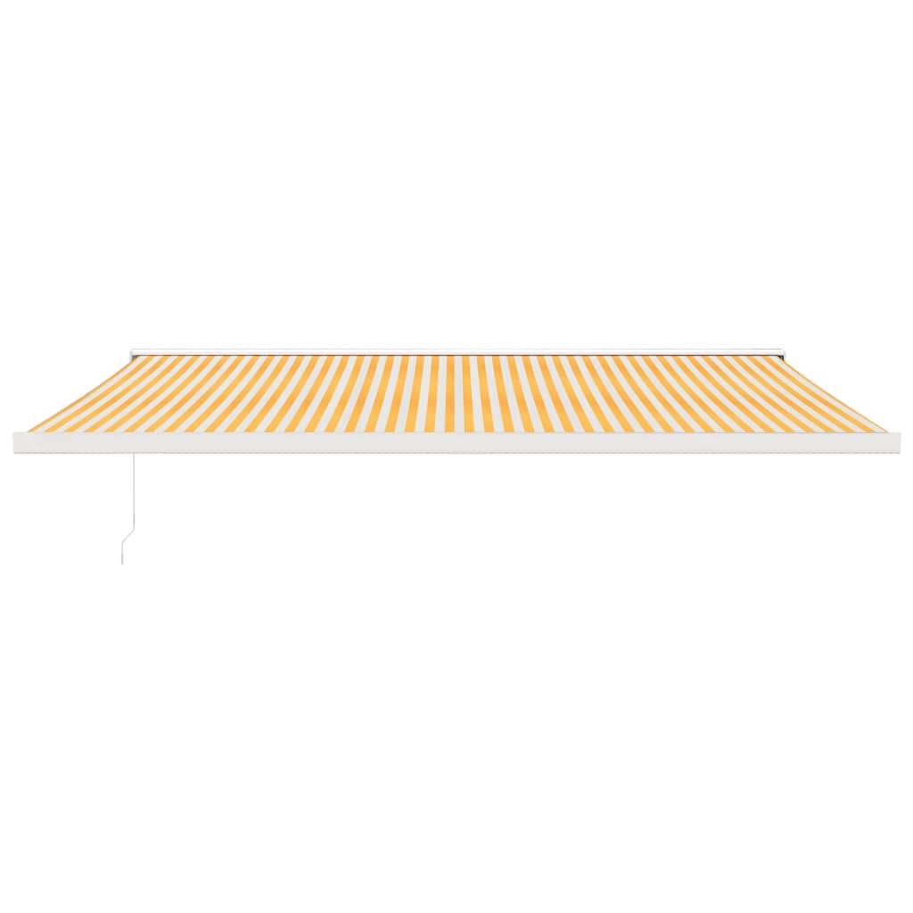 Tenda retrattile Giallo e Bianco con Struttura Bianca 5 x 3 m