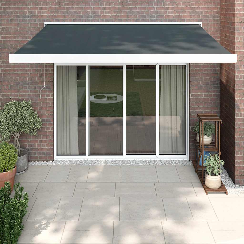 Tenda retrattile Antracite con Struttura Bianca 3,5 x 2,5 m