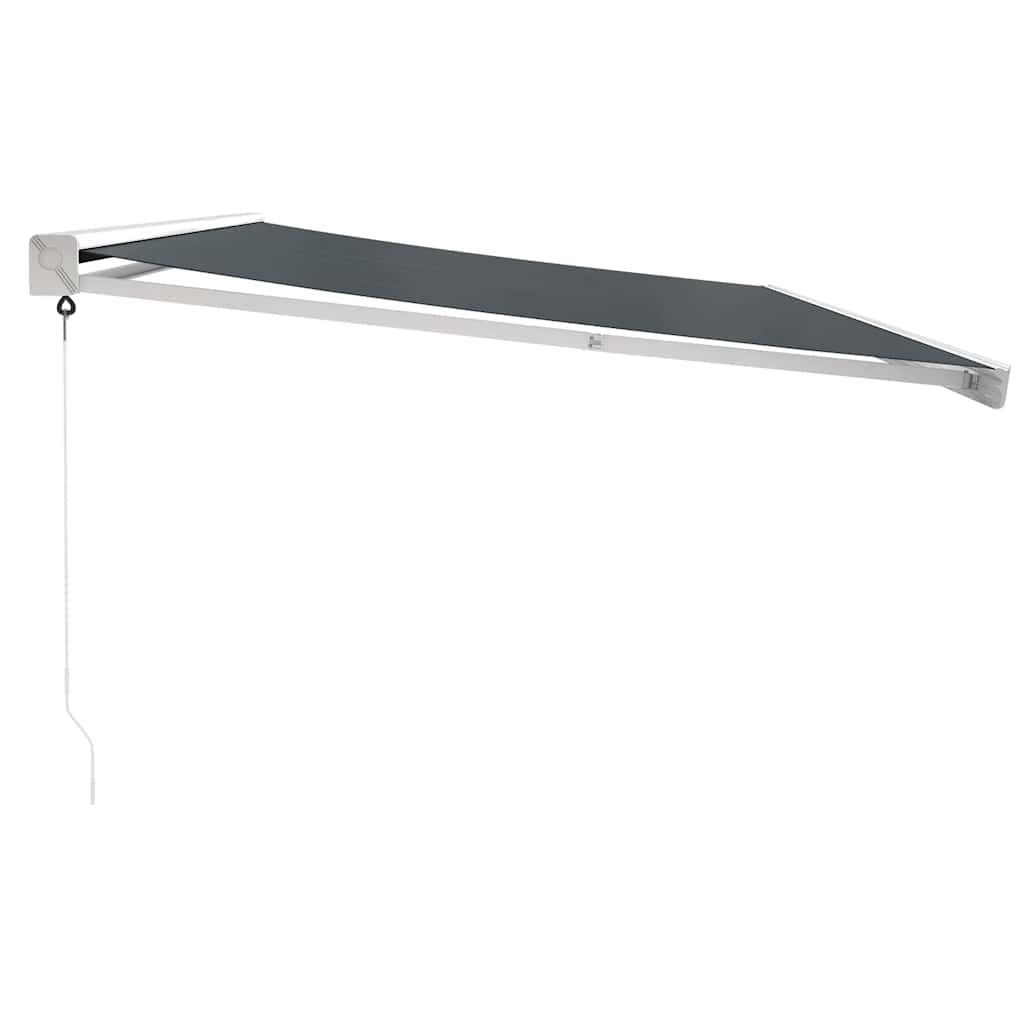 Tenda da Sole Retrattile Antracite 5x3 m in Tessuto e Alluminio