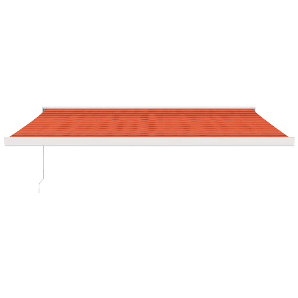 Tenda Retrattile Arancione Marrone 4,5x3 m Tessuto e Alluminio