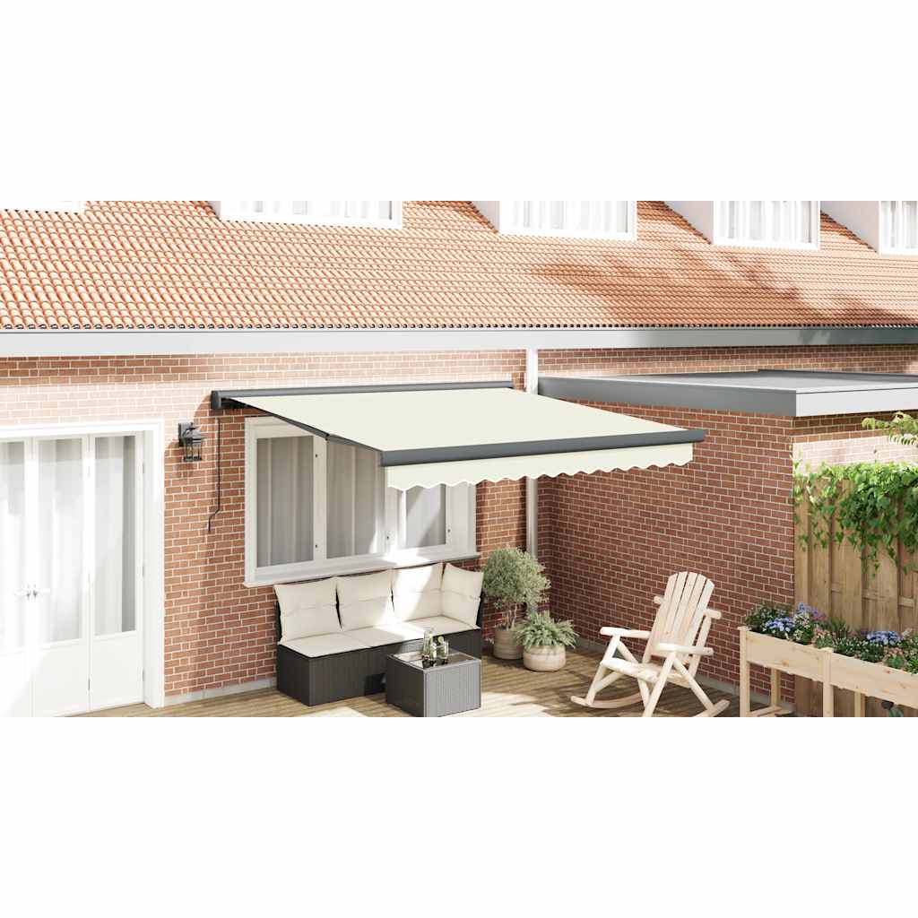 Tenda retrattile Crema con Struttura Antracite 3 x 2,5 m