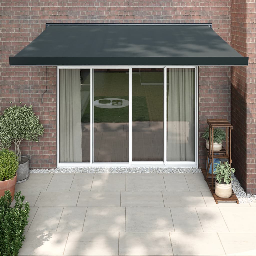 Tenda retrattile Antracite con Struttura Antracite 3,5 x 2,5 m
