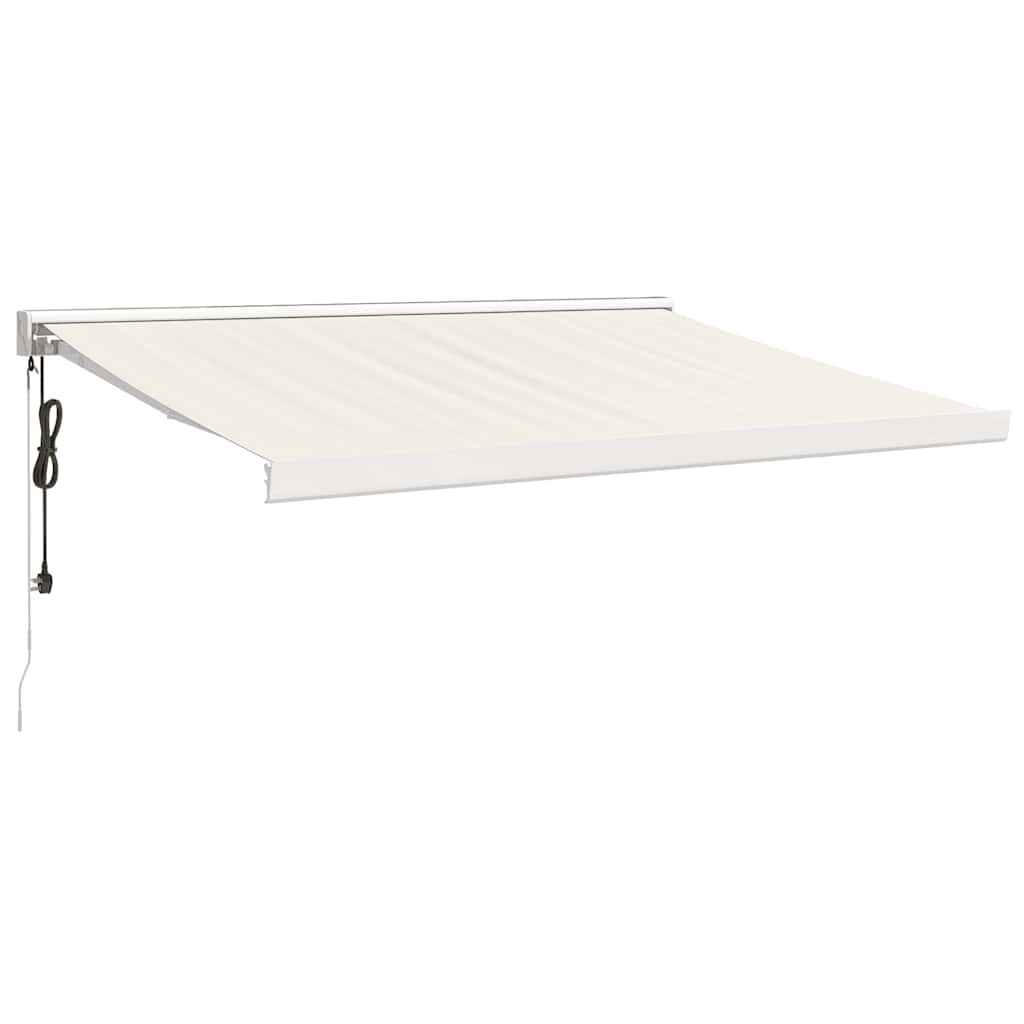 Tenda retrattile Crema 350 x 250 cm Tessuto e Metallo
