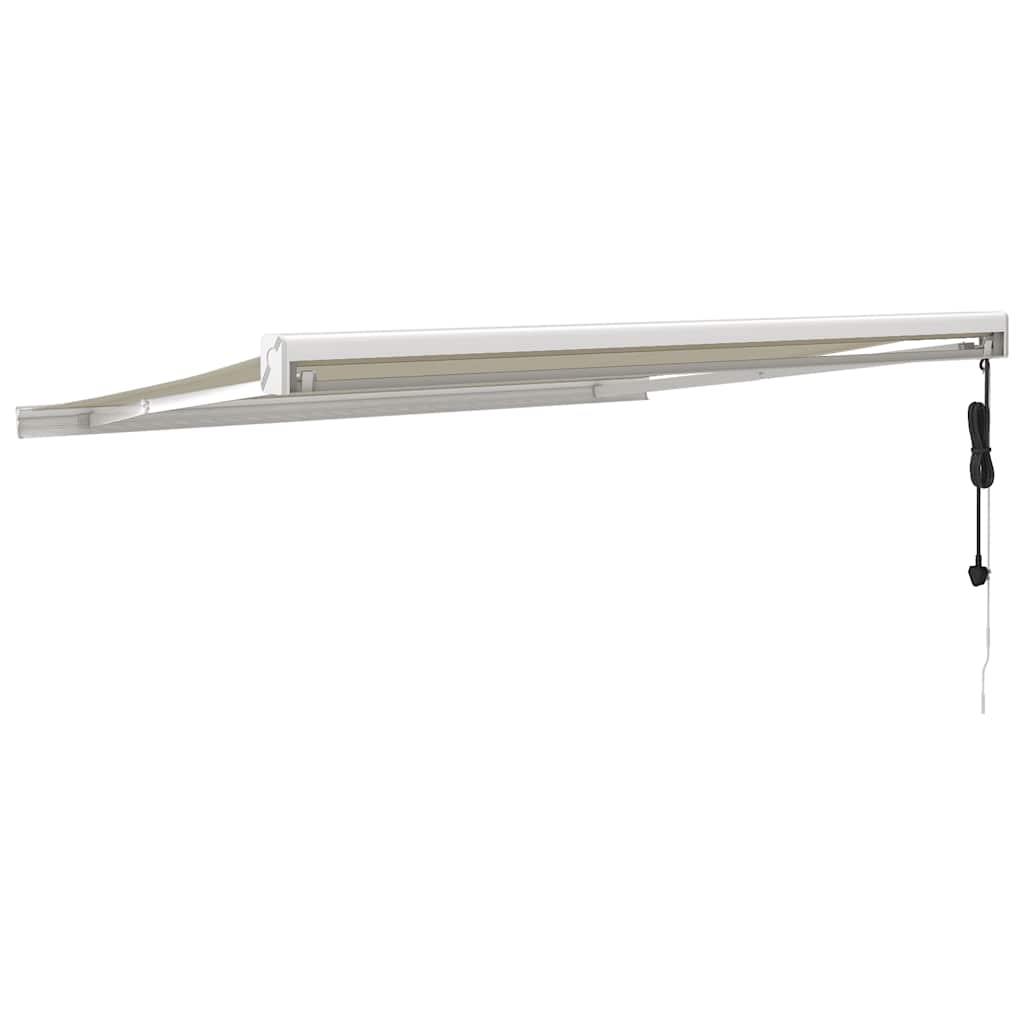 Tenda retrattile Crema 350 x 250 cm Tessuto e Metallo
