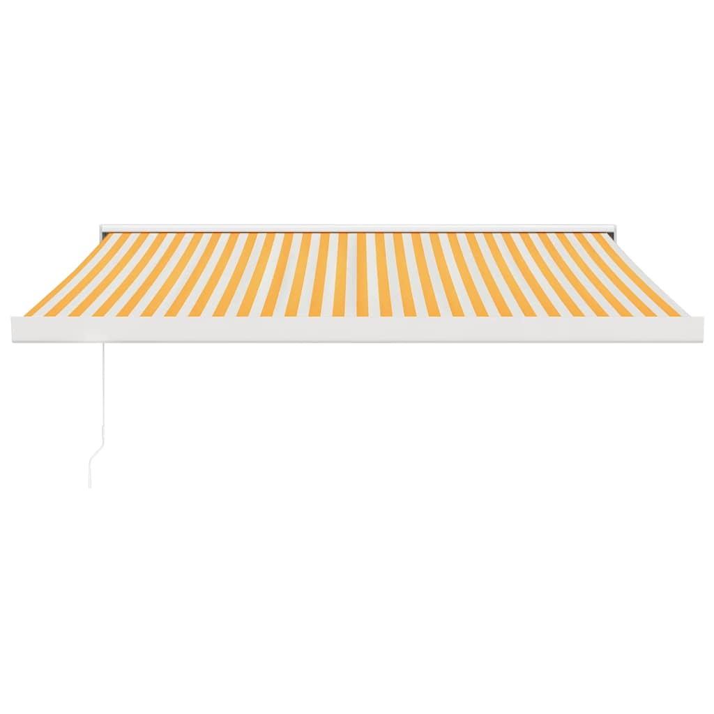 Tenda retrattile Giallo e Bianco 300 x 250 cm Tessuto e Metallo