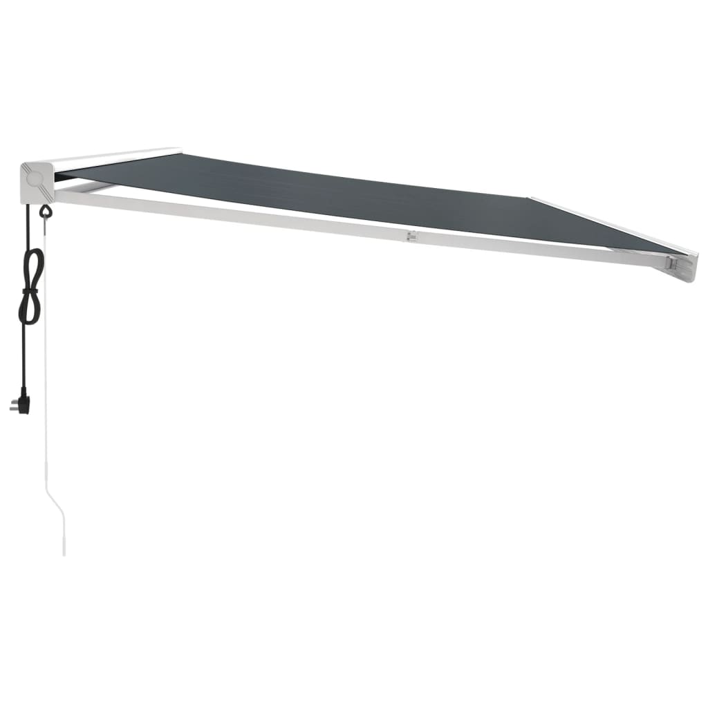 Tenda retrattile Antracite 450 × 300 cm Tessuto e Metallo