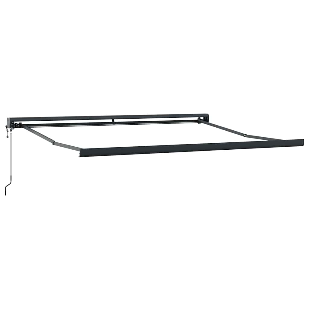 Tenda retrattile Blu e Bianco con Struttura Nera 300 x 250 cm