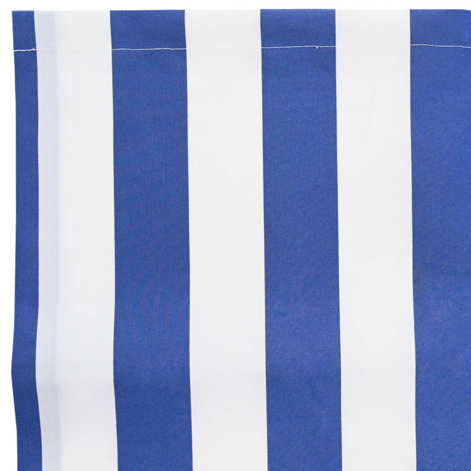 Tenda retrattile Blu e Bianco con Struttura Nera 350 x 250 cm