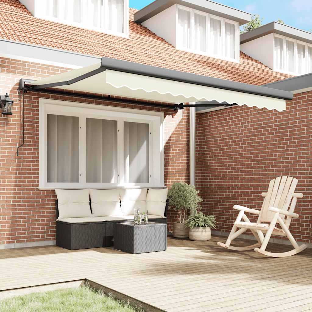 Tenda retrattile Crema con Struttura Antracite 300 x 250 cm