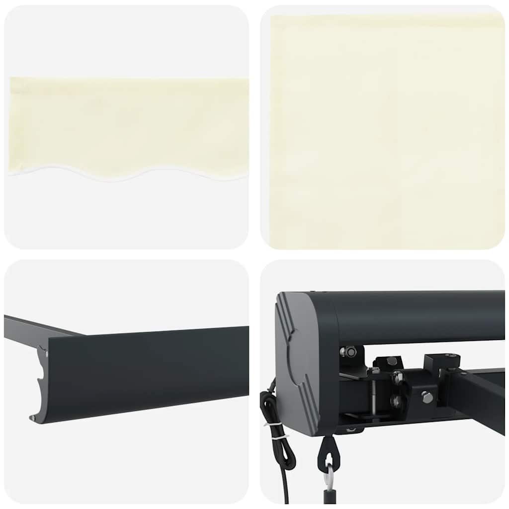 Tenda retrattile Crema con Struttura Antracite 300 x 250 cm