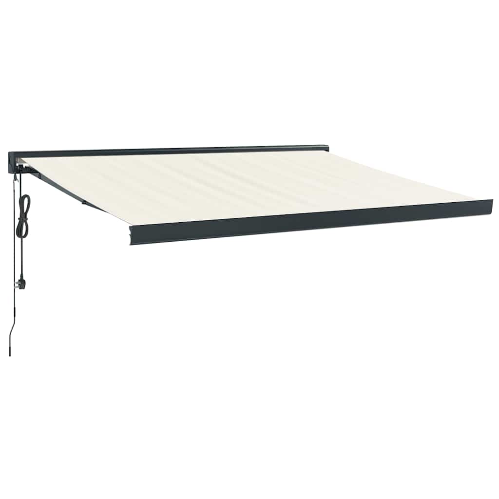 Tenda retrattile Crema con Struttura Antracite 350 x 250 cm