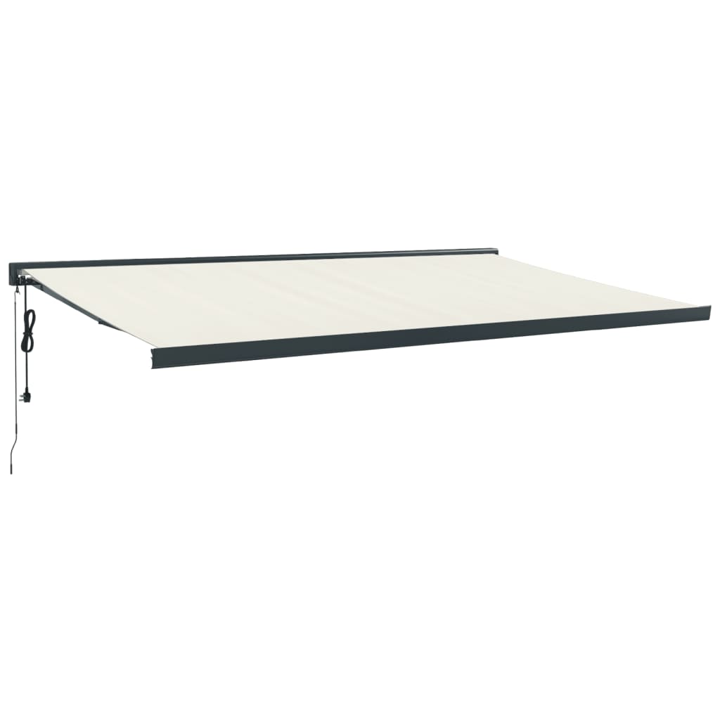 Tenda retrattile Crema con Struttura Antracite 500 × 300 cm