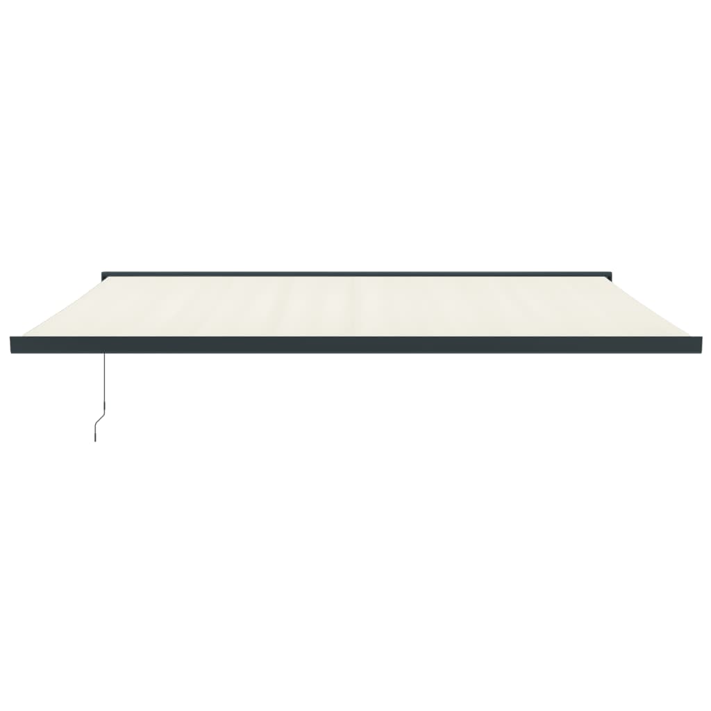 Tenda retrattile Crema con Struttura Antracite 500 × 300 cm