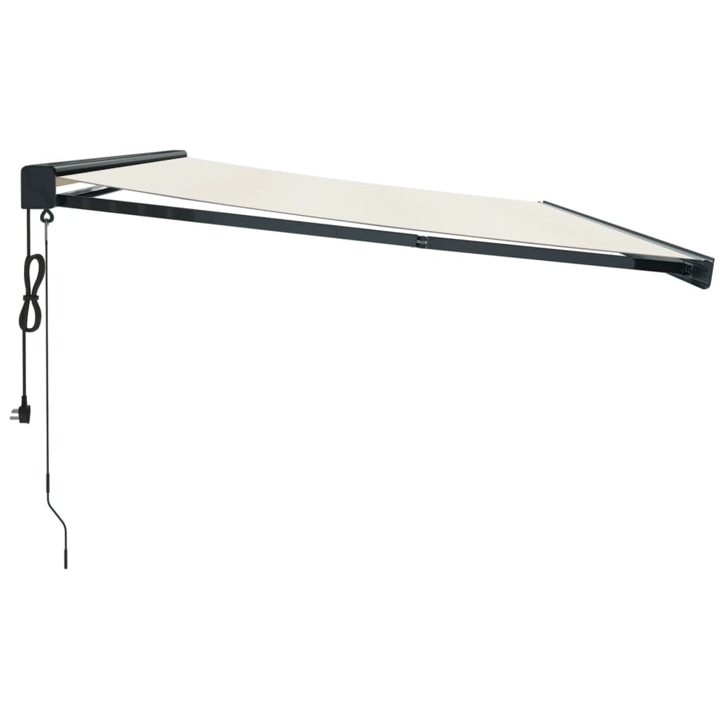 Tenda retrattile Crema con Struttura Antracite 500 × 300 cm