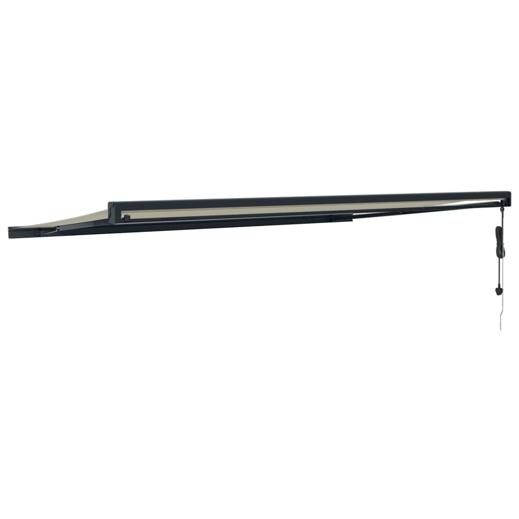 Tenda retrattile Crema con Struttura Antracite 500 × 300 cm