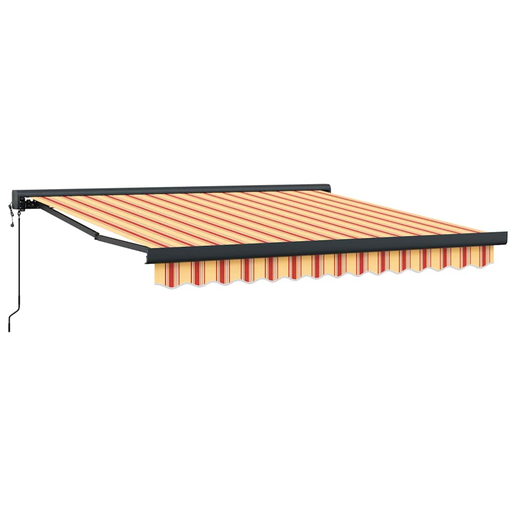 Tenda retrattile Giallo e Bianco con Struttura Antracite