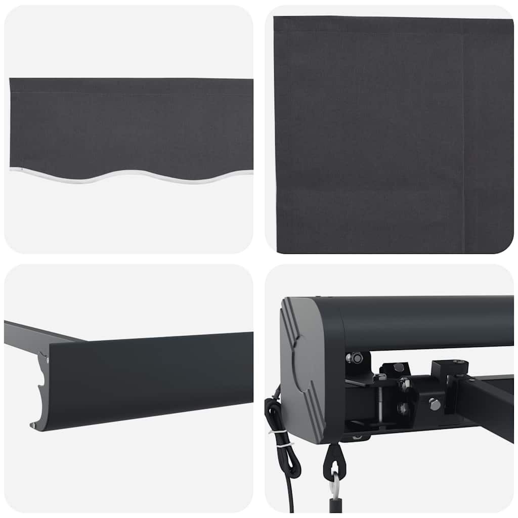 Tenda retrattile Antracite con Struttura Antracite 400 × 300 cm