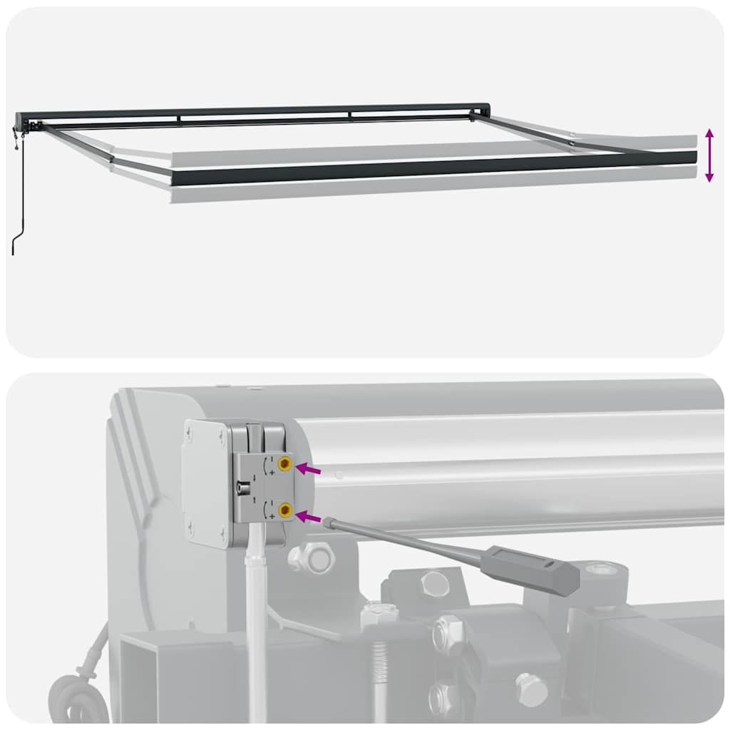 Tenda retrattile Antracite con Struttura Antracite 400 × 300 cm