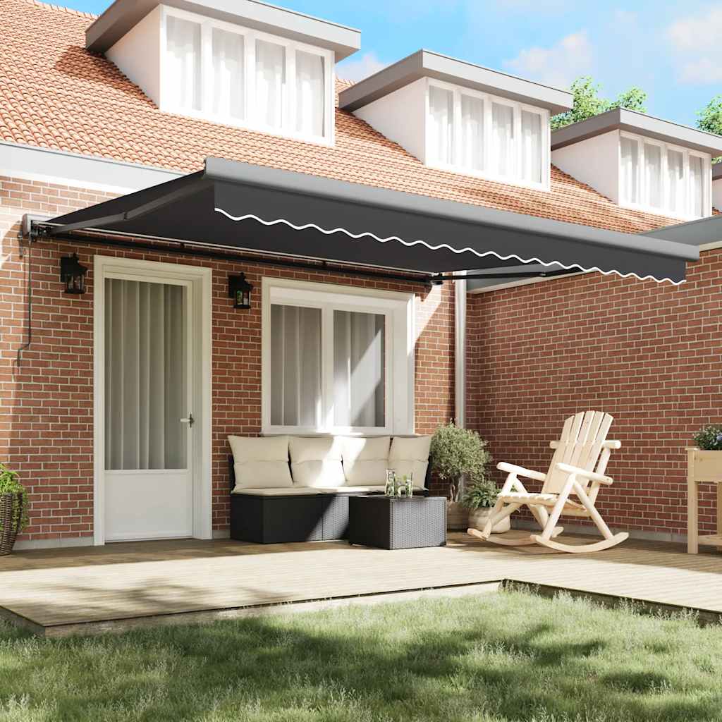 Tenda retrattile Antracite con Struttura Antracite 400 × 300 cm