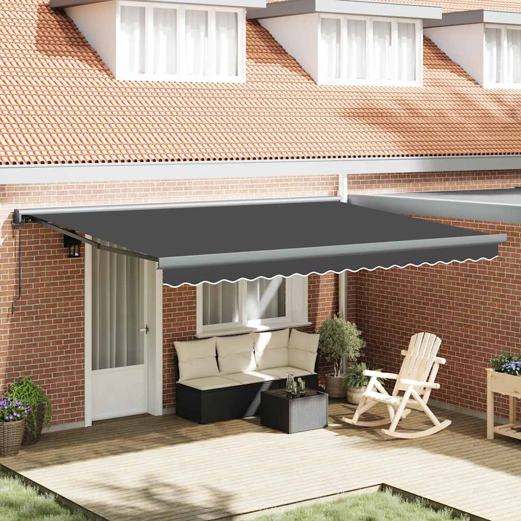 Tenda retrattile Antracite con Struttura Antracite 450 × 300 cm