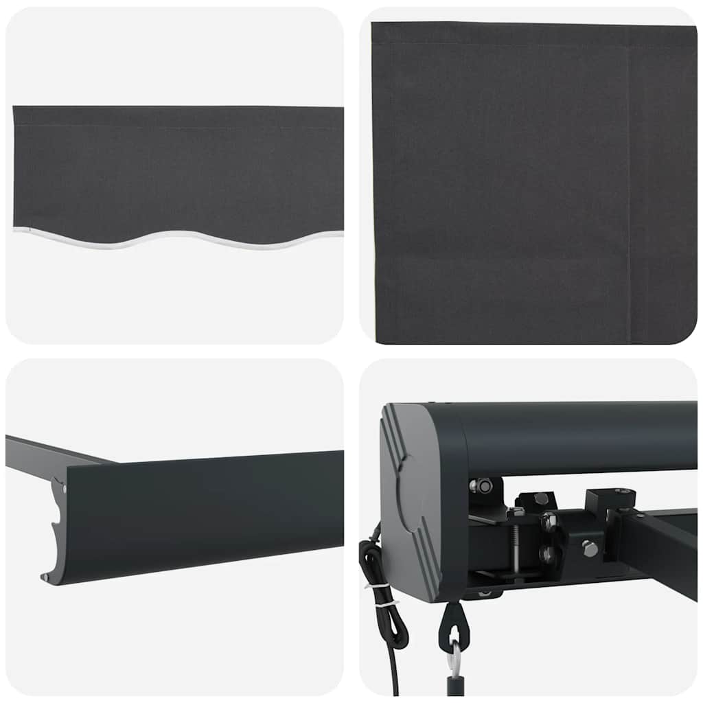 Tenda retrattile Antracite con Struttura Antracite 450 × 300 cm