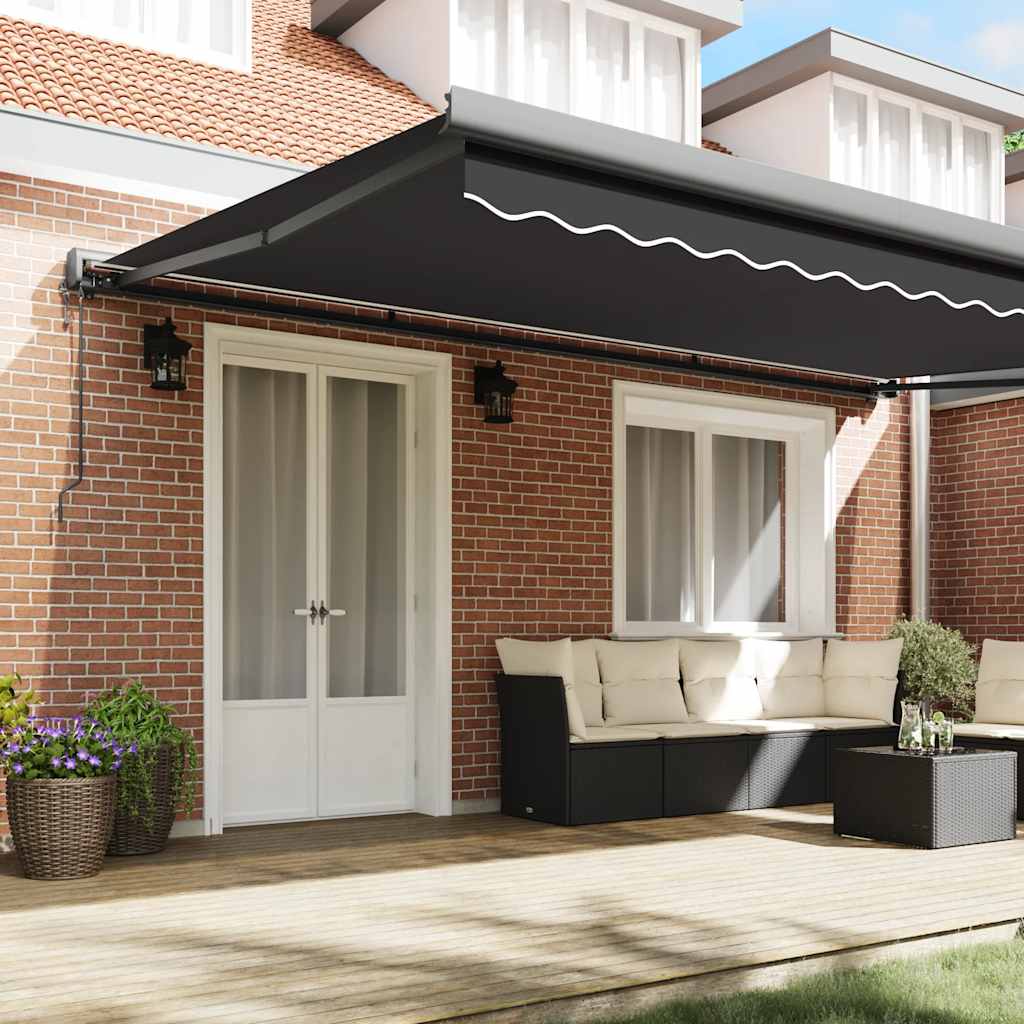 Tenda retrattile Antracite con Struttura Antracite 500 × 300 cm