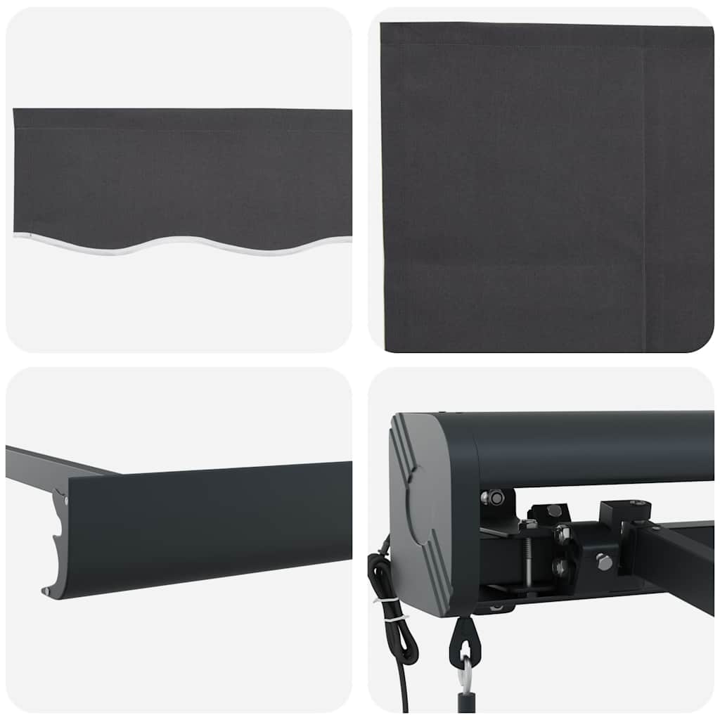 Tenda retrattile Antracite con Struttura Antracite 500 × 300 cm