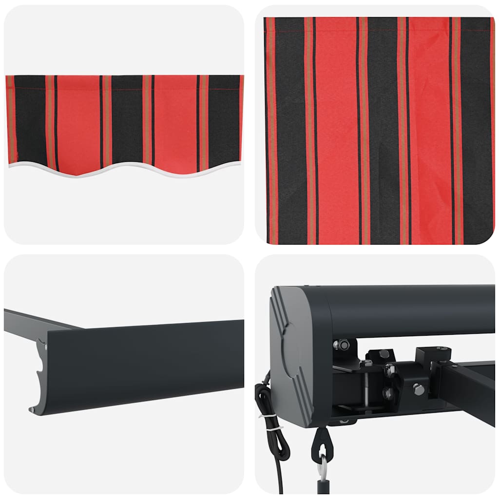 Tenda retrattile Arancione e Marrone con Struttura Antracite