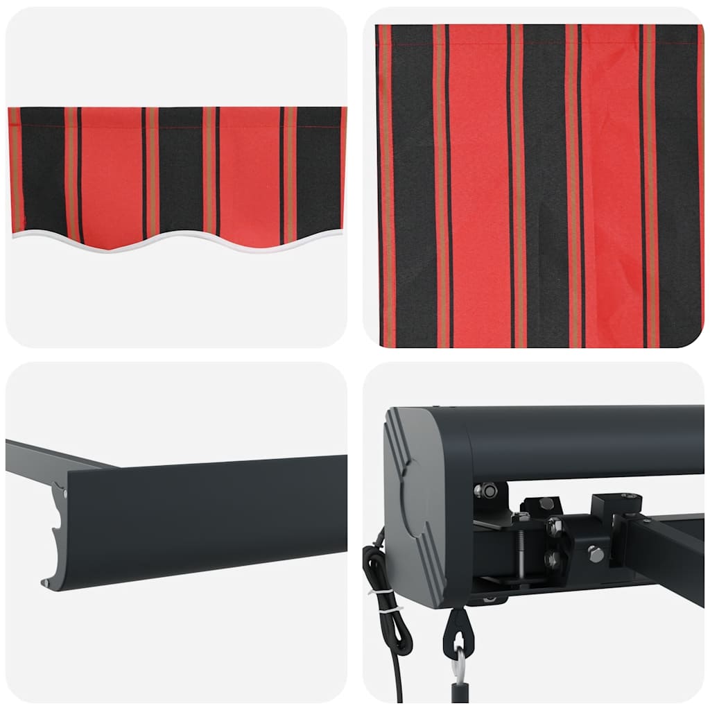 Tenda retrattile Arancione e Marrone con Struttura Antracite