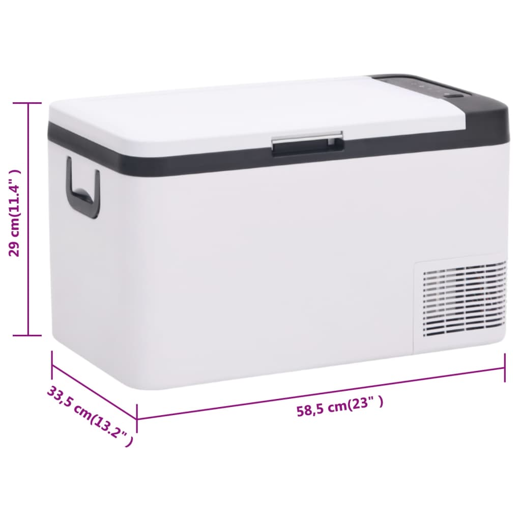 Borsa Frigo con Manico e Adattatore Nera e Bianca 18 L PP e PE