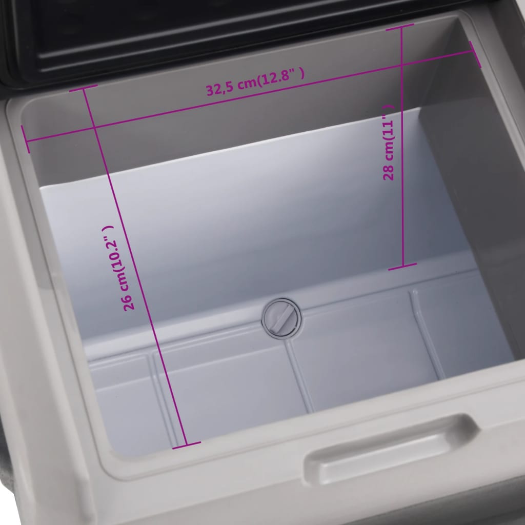 Borsa Frigo con Ruote Adattatore Nera Grigia 30 L Polipropilene