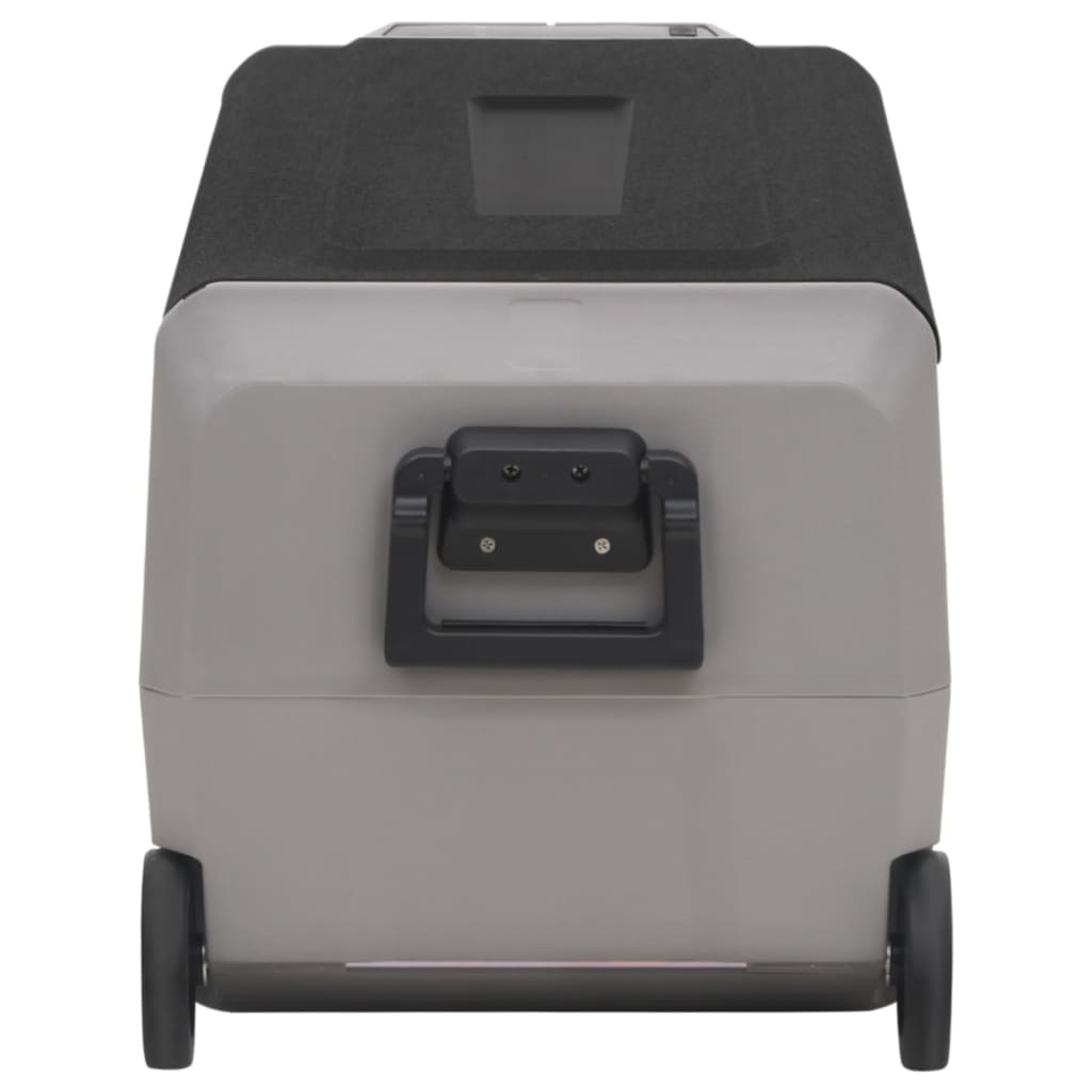 Borsa Frigo con Ruote e Adattatore Nera e Grigia 60 L PP e PE