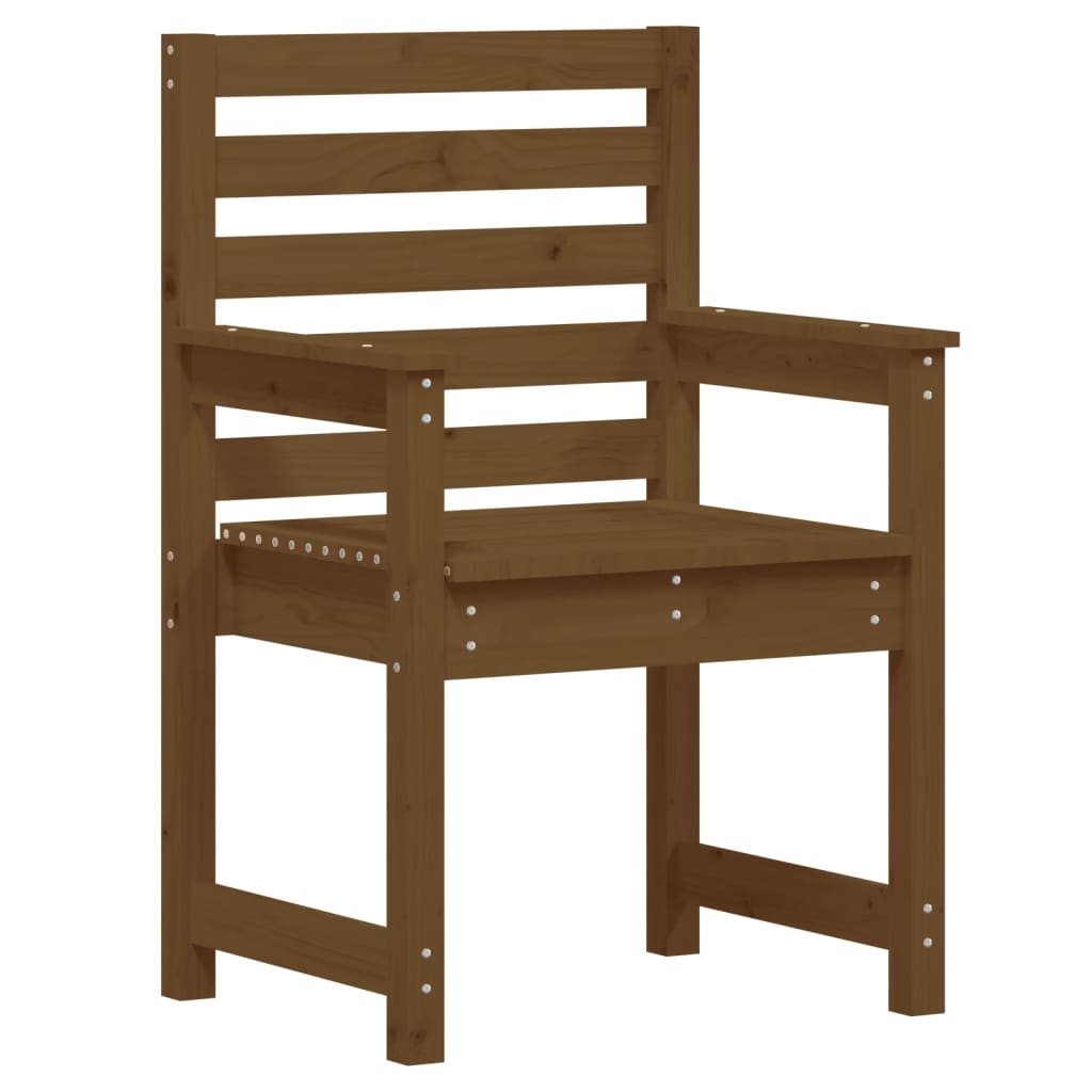 Set da Pranzo da Giardino 7 pz ambra in Legno Massello di Pino