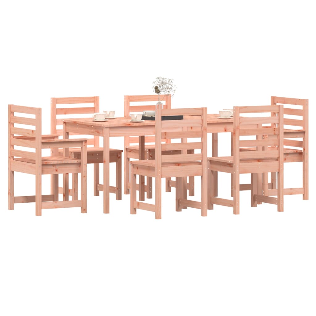 Set da Pranzo per Giardino 7 pz in Legno Massello di Douglas