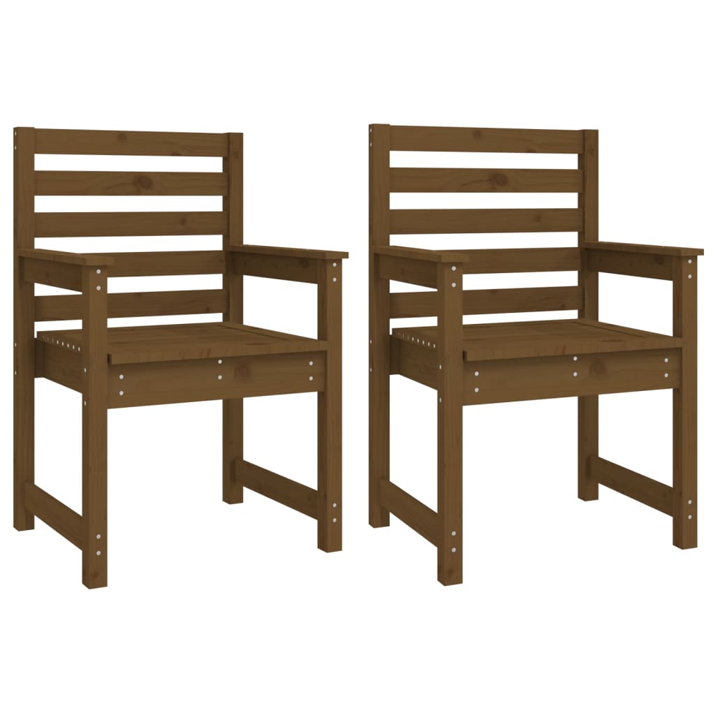 Set da Pranzo da Giardino 7 pz ambra in Legno Massello di Pino