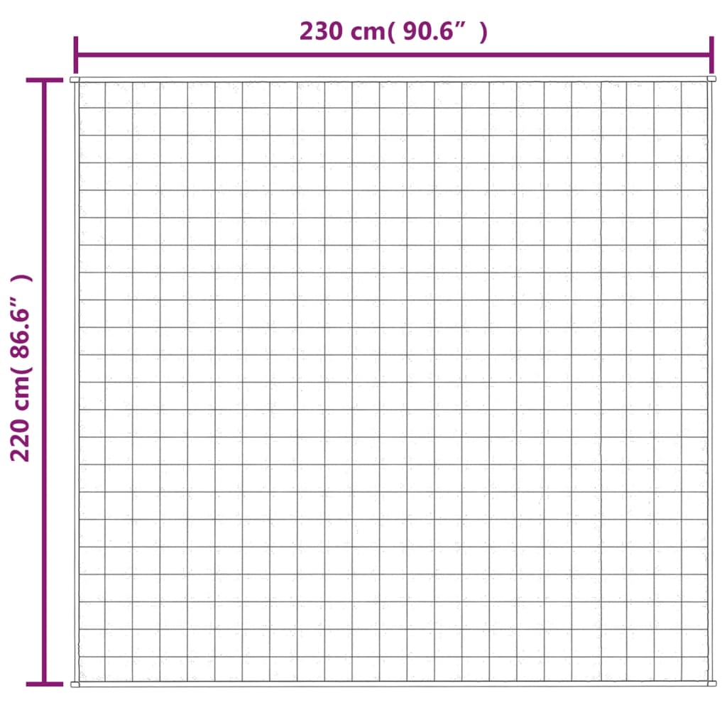 Coperta Ponderata Grigia 220x230 cm 11 kg Tessuto