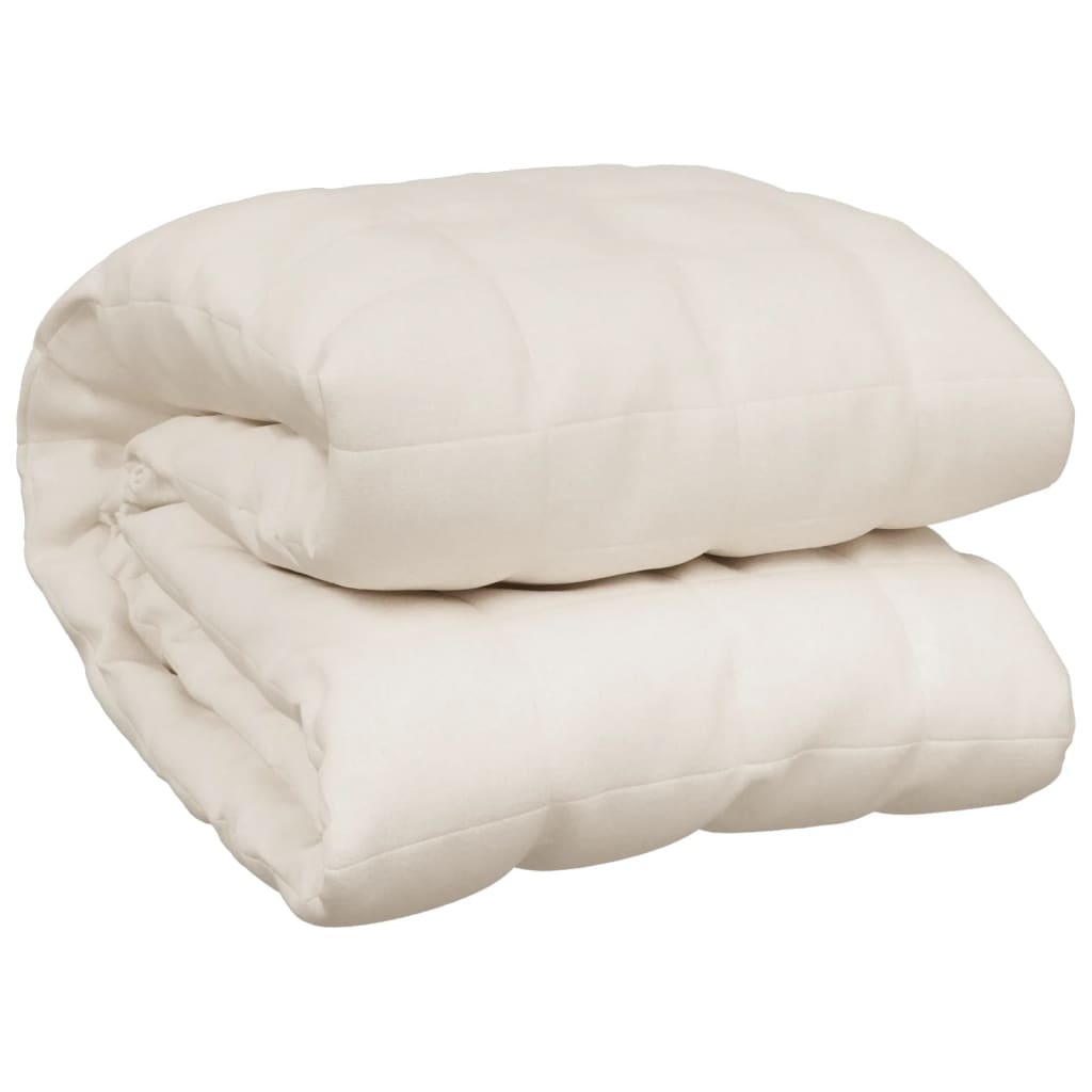Coperta Ponderata Crema Chiaro 152x203 cm 11 kg Tessuto