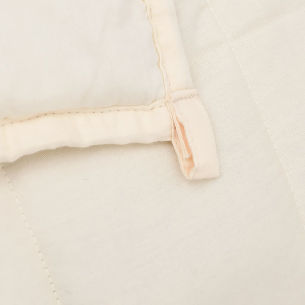 Coperta Ponderata Crema Chiaro 152x203 cm 11 kg Tessuto
