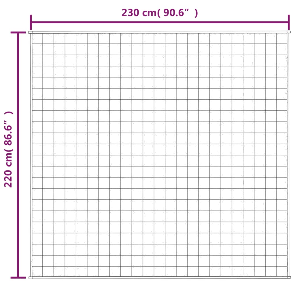 Coperta Ponderata Grigia 220x230 cm 11 kg Tessuto
