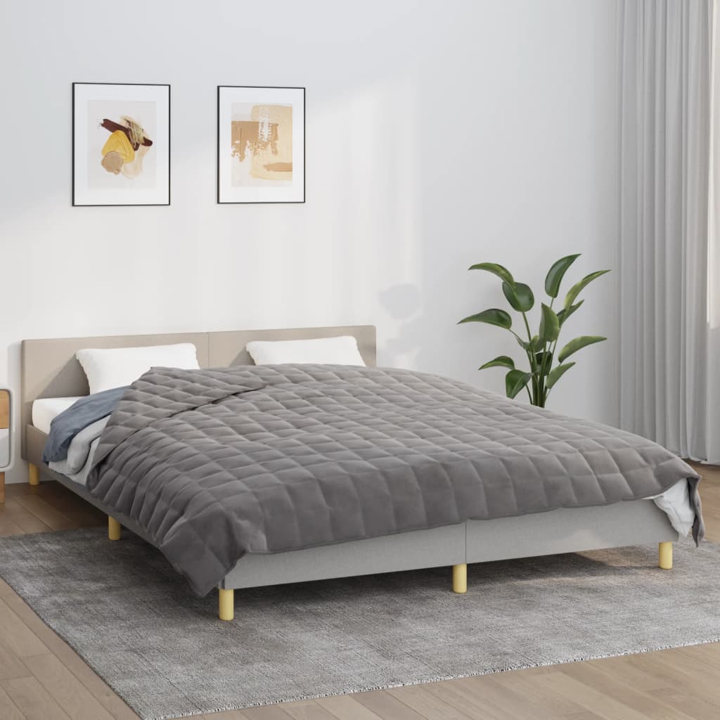 Coperta Ponderata Grigia 220x240 cm 15 kg Tessuto