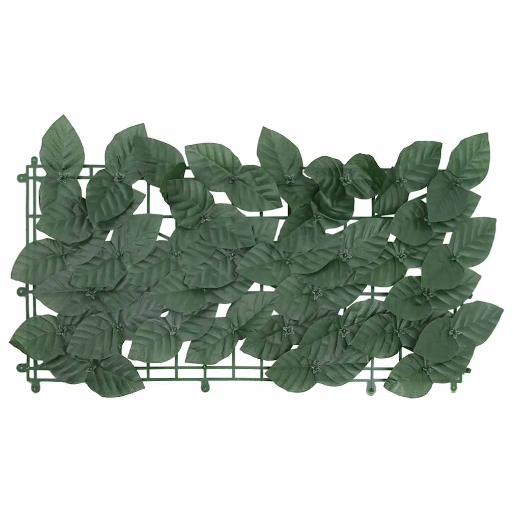 Paravento da Balcone con Foglie Verde Scuro 400x75 cm