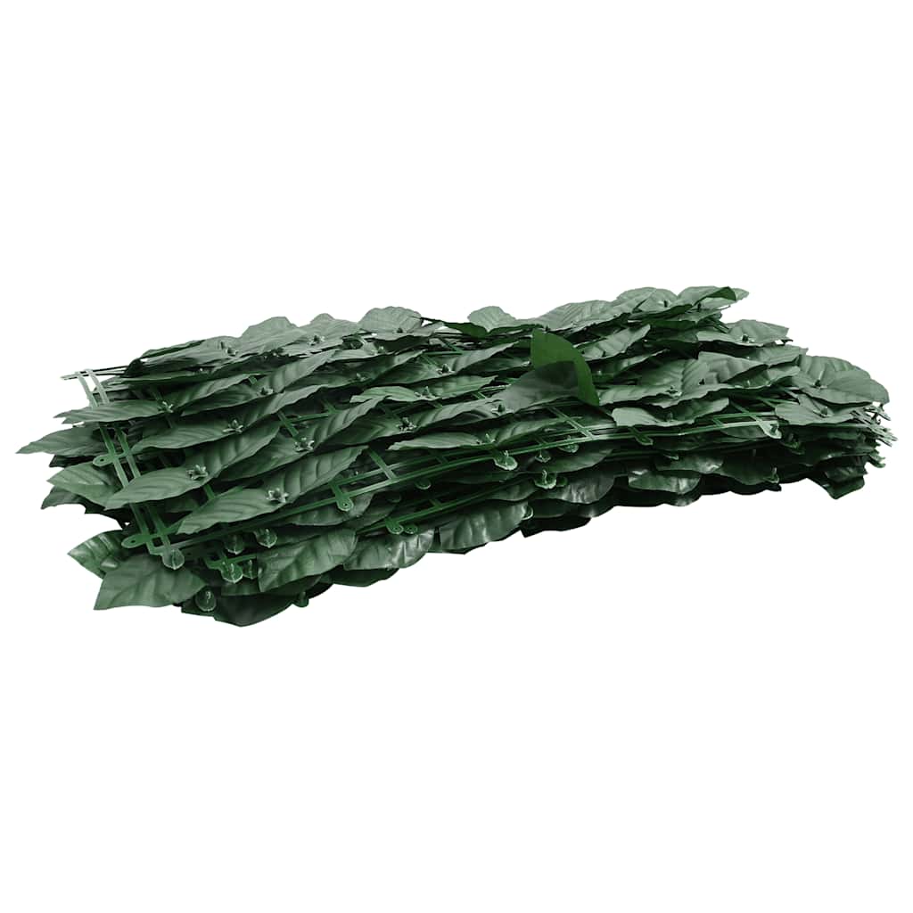 Paravento da Balcone con Foglie Verde Scuro 400x75 cm