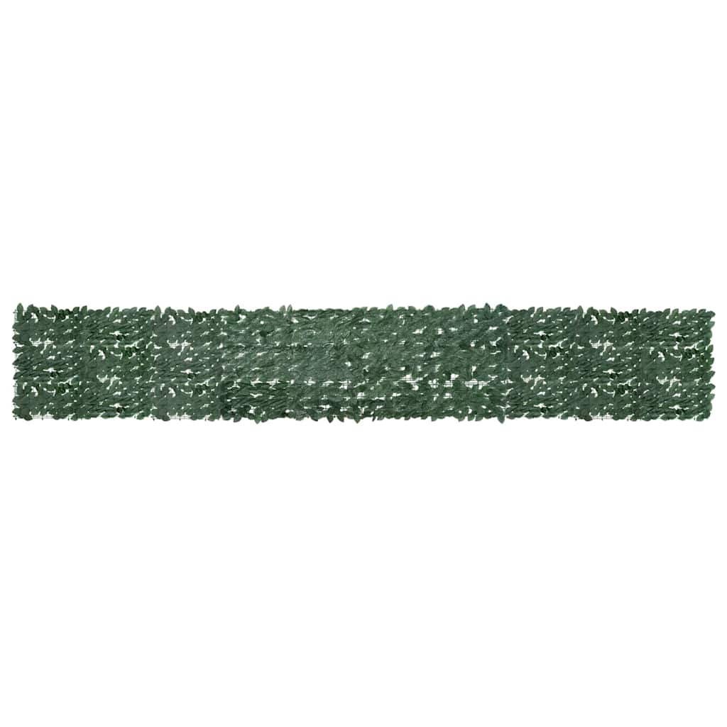 Paravento da Balcone con Foglie Verde Scuro 500x75 cm