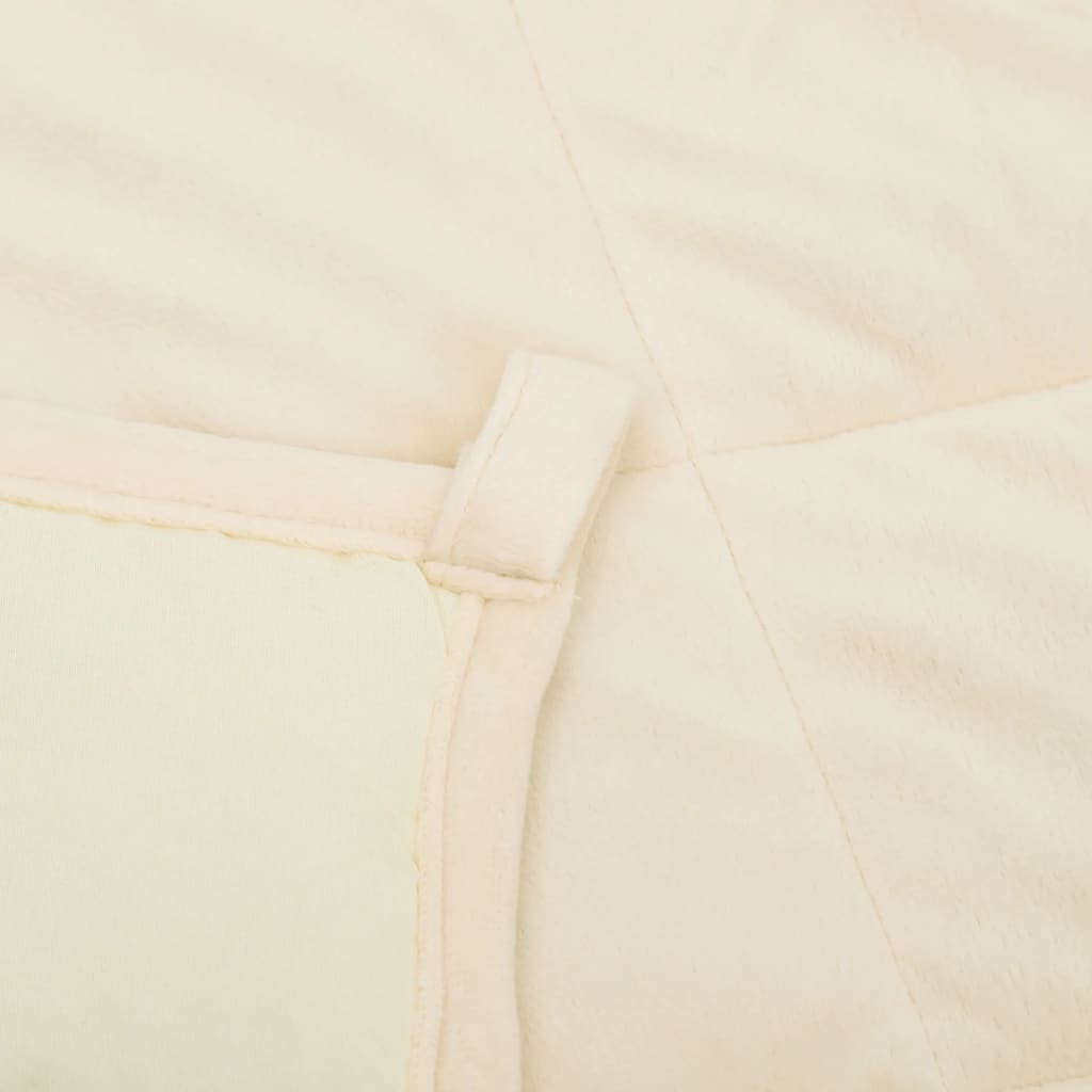 Coperta Ponderata Crema Chiaro 152x203 cm 11 kg Tessuto