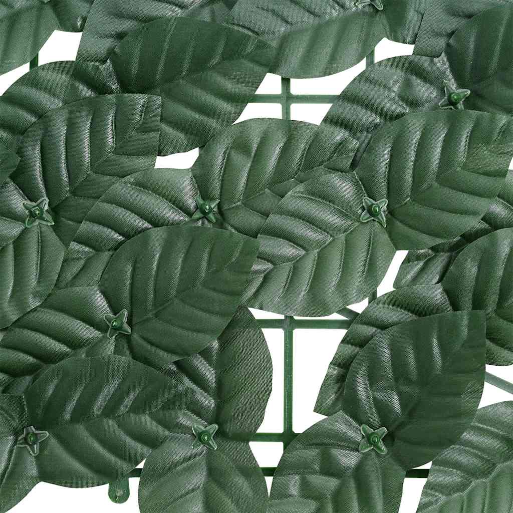 Paravento da Balcone con Foglie Verde Scuro 300x100 cm