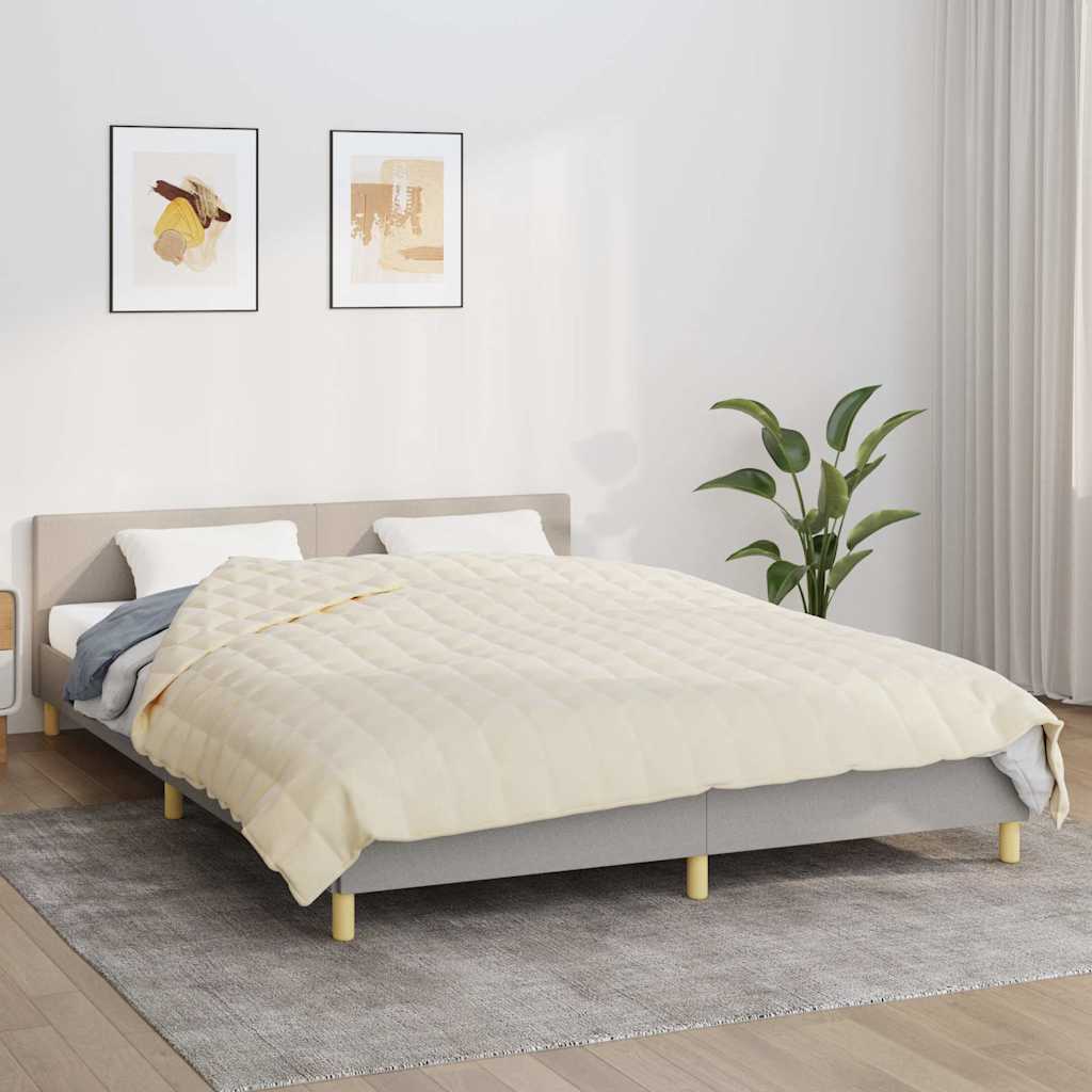 Coperta Ponderata Crema Chiaro 220x240 cm 15 kg Tessuto