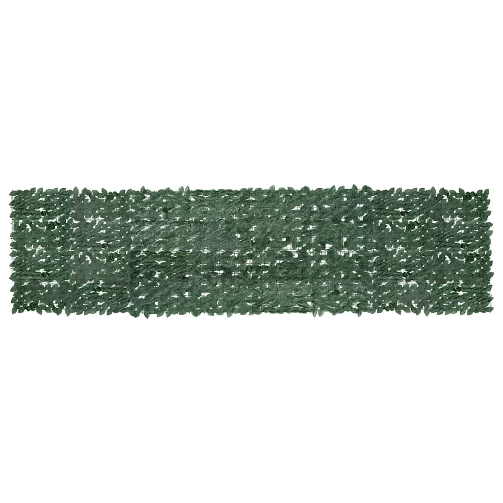 Paravento da Balcone con Foglie Verde Scuro 400x100 cm